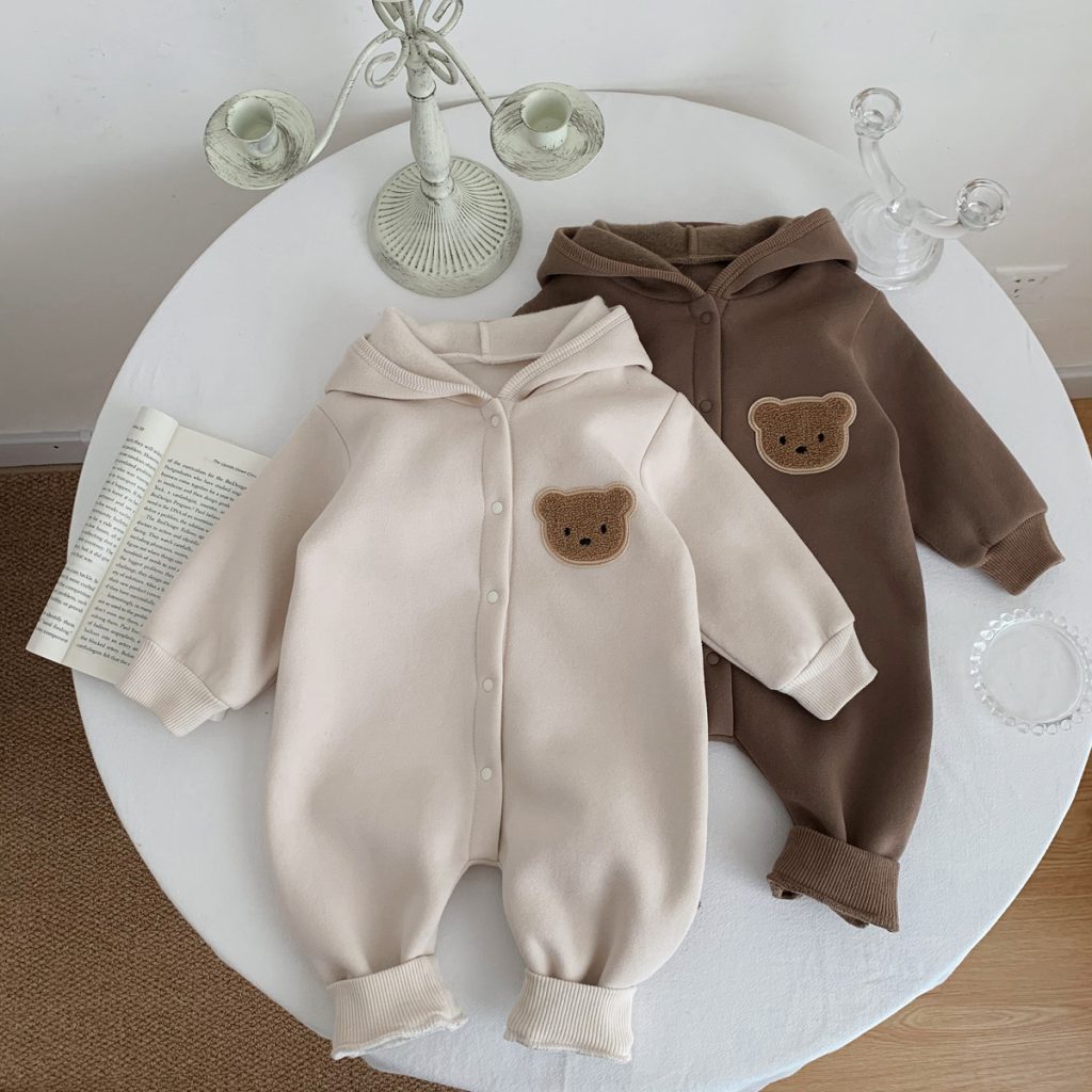 Thesparkshop.in: Product Bear Design Long Sleeve Baby Jumpsuit